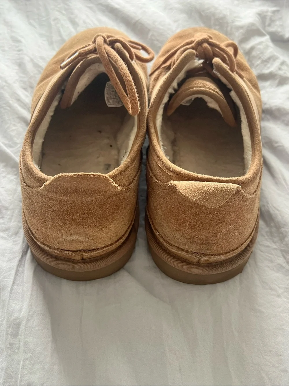 UGG Suede Lace-Up Shoes in Chestnut Tan